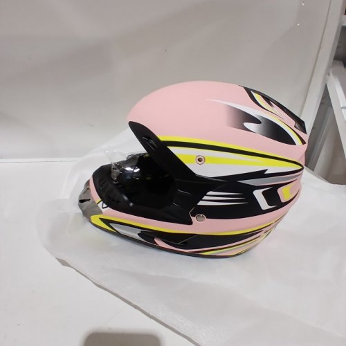 KID'S TTMIKU DOT CERTIFIED MOTORCYCLE/MOTOCROSS/ATV/BMX HELMET WITH ACCESSORIES - MEDIUM - PINK/MULTI-COLOUR (MODEL: CH-202) image 2