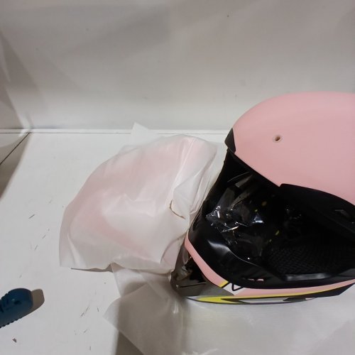 KID'S TTMIKU DOT CERTIFIED MOTORCYCLE/MOTOCROSS/ATV/BMX HELMET WITH ACCESSORIES - MEDIUM - PINK/MULTI-COLOUR (MODEL: CH-202) image 3