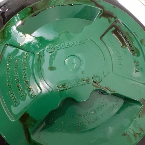 SCEPTER OIL DRAIN PAN WITH LID/FILTER DRAIN SCREEN/POUR SPOUT - 12 QT - BLACK/GREEN (MODEL: AM06984) image 2