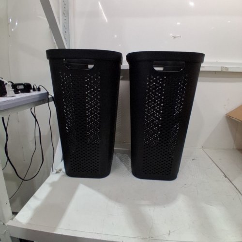 2PK LAUNDRY BASKET - 23"X 14" - BLACK image 2