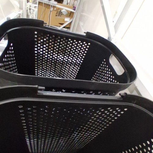 2PK LAUNDRY BASKET - 23"X 14" - BLACK image 3