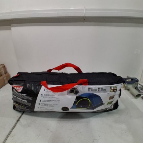 COLEMAN 4 PERSON DARK ROOM SKYDOME TENT - BLUE\GREY image 4