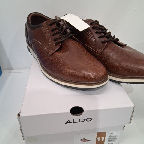 MENS ALDO CASUAL HYBRID DRESS SHOE - SIZE 11 - BROWN (STYLE: 1988328) image 2