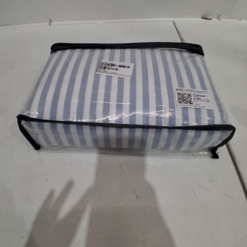3PC JOLUSERE ORGANIC COTTON STIPED DUVER COVER - QUEEN - BLUE/WHITE image 3