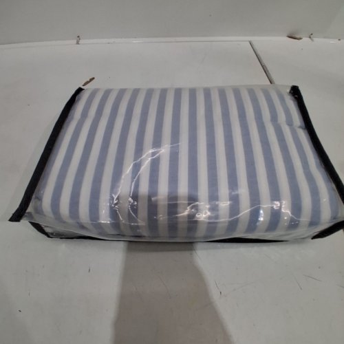 3PC JOLUSERE ORGANIC COTTON STIPED DUVER COVER - QUEEN - BLUE/WHITE image 4