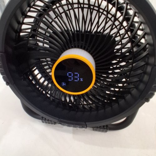BOUGERV PORTABLE CAMPING FAN - 20000 MAH, RECHARGEABLE, 18W MAX - BLACK / YELLOW (MODEL: F01) image 2