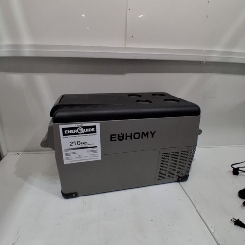 EUHOMY PORTABLE ELECTRIC CAR REFRIGERATOR, APP CONTROL, 12V / -4℉~68℉ WITH 12/24V DC & 110-240V AC - 35L - 27.5" X 15.0" X 13.6" - BLACK/GREY (MODEL: CF-35) image 3