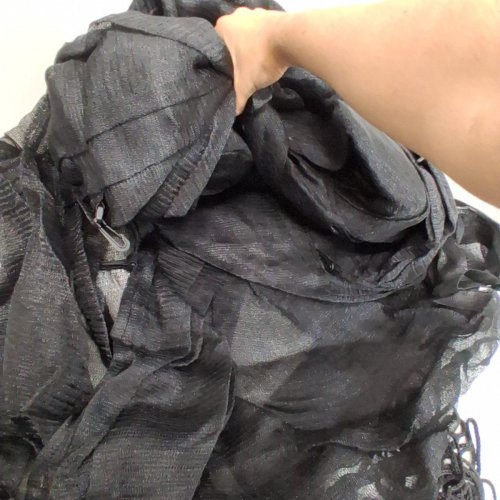 UPPER BOUNCE TRAMPOLINE SAFETY ENCLOSURE NET FOR 6 CURVED POLES - 12FT - BLACK (MODEL: UBNET-12-6-IS) image 3