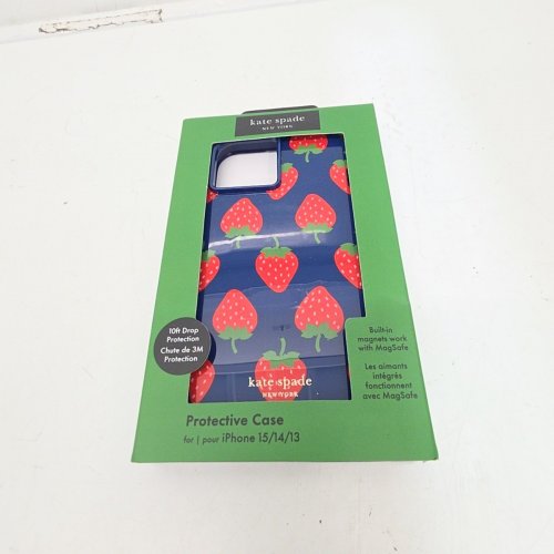 KATE SPADE PROTECTIVE PHONE CASE WITH MAGSAFE FOR IPHONE 13/14/15 - STRAWBERRY DOTTED image 5