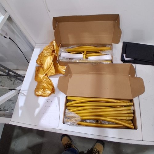 2PK METAL ARCHES FOR WEDDINGS WITH SANDBAGS - 6.5FT AND 7FT - GOLD image 3