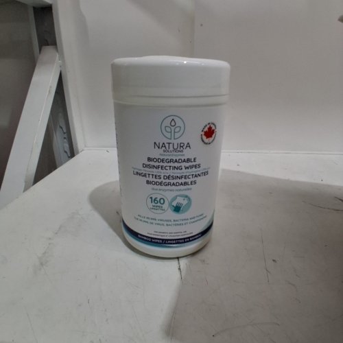NATURA SOLUTIONS DISINFECTING BAMBOO WIPES, ALL-NATURAL, ALL-PURPOSE, BIODEGRADABLE - 160 WIPES image 2