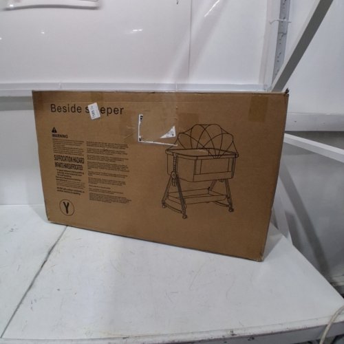 BABY BASSINET BEDSIDE SLEEPER FOR BABY WITH WHEELS AND STORAGE BASKET - 35.6" X 21" X 32" - PINK/BROWN (MODEL : WW001) image 2