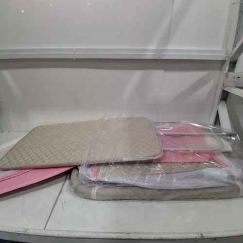 BABY BASSINET BEDSIDE SLEEPER FOR BABY WITH WHEELS AND STORAGE BASKET - 35.6" X 21" X 32" - PINK/BROWN (MODEL : WW001) image 5