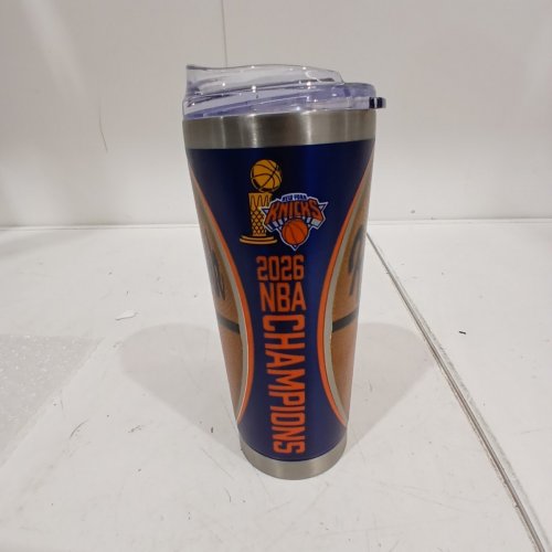 NEW YORK KNICKS TRAVEL MUG / TUMBLER - NAVY BLUE/ORANGE image 3