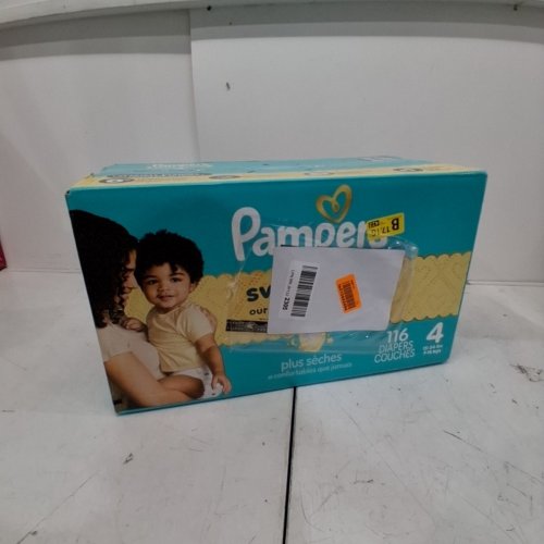 116PK PAMPERS SWADDLERS DIAPERS - SIZE 4 image 4
