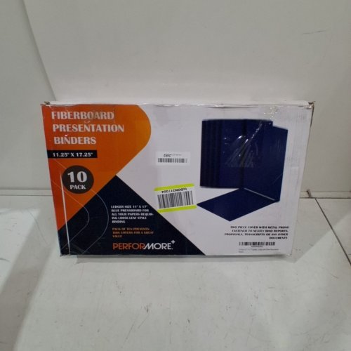 10PK PERFORMORE FIBERBOARD PRESENTATION BINDER - 3" CAP METAL FASTENER - LEDGER SIZE 11" X 17" - BLUE (MODEL: OLFIBPRESBND) image 4