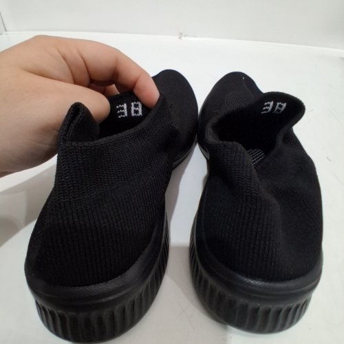 WOMEN'S KNIT SLIP-ON SHOES - 7.5 - BLACK image 3