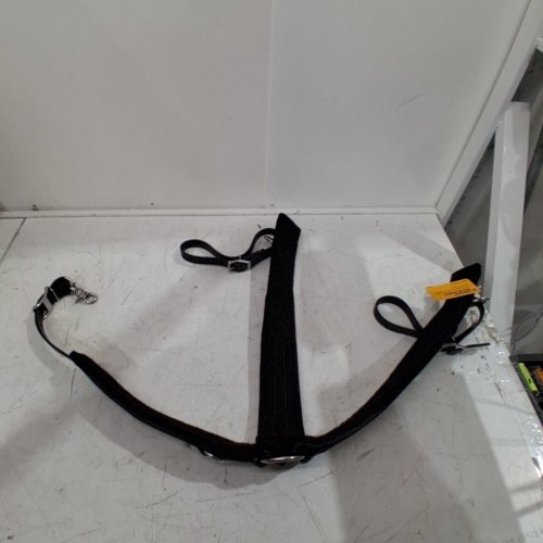BRAHMA WEBB WEAVER LEATHER BREAST COLLAR FOR HORSES - BLACK image 2