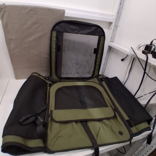 PECUTE PET DOG PORTABLE TRANSPORTATION CARRIER BAG - 24" × 17.7" × 20.5" - GREEN (MODEL: PC-CC01) image 3