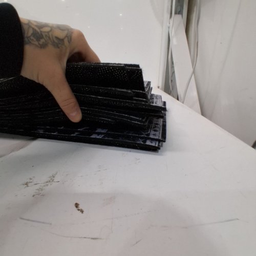 15PC TOUMENY NON SLIP RESISTIVE INDOOR STAIR THREADS - 8" X 30" - BLACK/WHITE image 3
