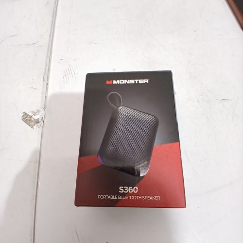 MONSTER S360 PORTABLE WATERPROOF BLUETOOTH SPEAKER WITH 20H PLAYTIME - 5 V 1A - BLACK (MODEL: M56215) image 4
