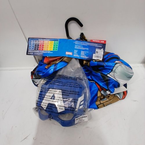 2PC BOYS MARVEL CAPTAIN AMERICA COSTUME - SMALL (4-6) - BLUE/RED image 3