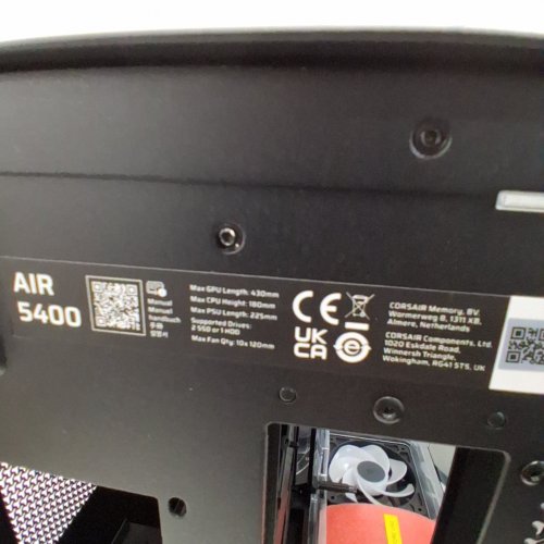 CORSAIR AIR 5400 RS-R ARGB TRIPLE-CHAMBER MID-TOWER PANORAMIC PC CASE WITH 3 RS120-R ARGB FANS AND REVERSE MOTHERBOARD SUPPORT - BLACK (MODEL: AIR 5400) image 2