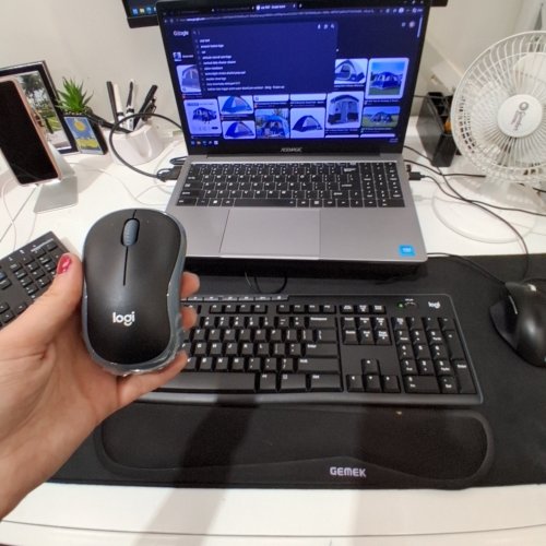 LOGITECH FULL-SIZE WIRELESS KEYBOARD AND MOUSE COMBO - BLACK (MODEL: MK270) image 2