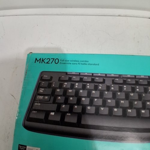 LOGITECH FULL-SIZE WIRELESS KEYBOARD AND MOUSE COMBO - BLACK (MODEL: MK270) image 4