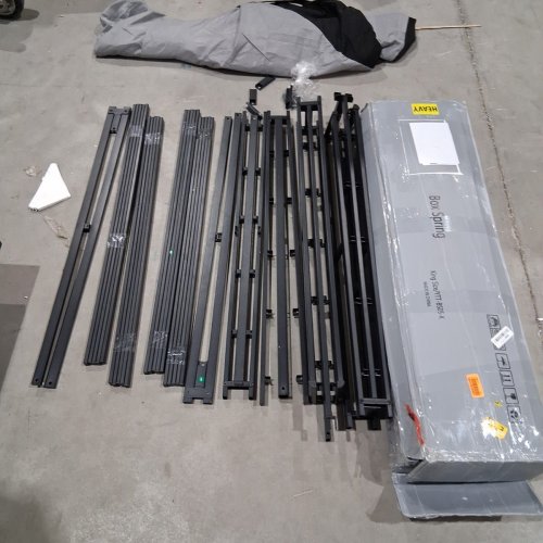BOX SPRING HEAVY DUTY METAL MATTRESS FOUNDATION WITH REMOVABLE FABRIC COVER - KING - BLACK (MODEL: NT-BS05-K) image 3
