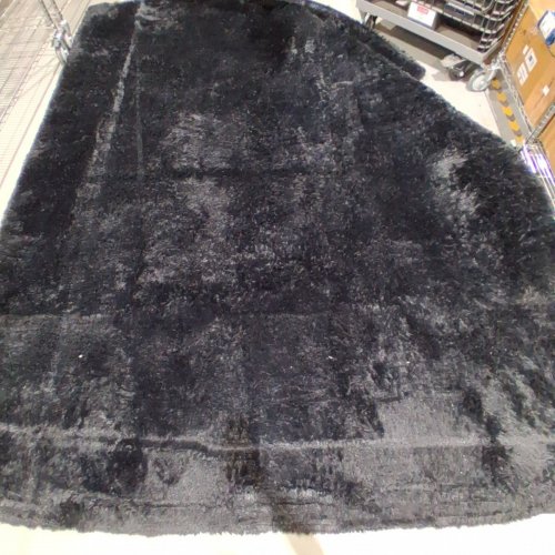 FAUX FUR SHAG RUG CARPET - 10FT X 8FT - BLACK image 2