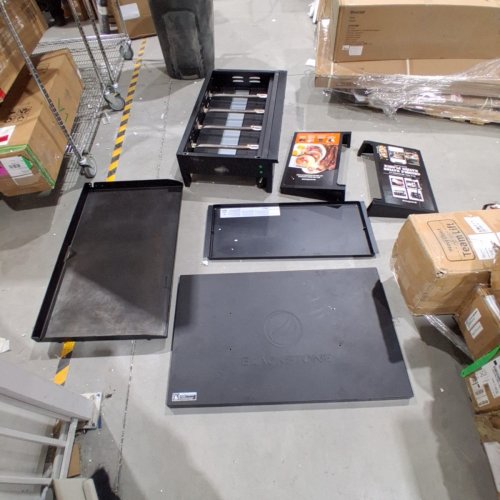 BLACKSTONE ROLLING 36" PROPANE GRIDDLE/GRILL WITH COVER AND FOLDING SHELVES - 66" X 27" X 36" - BLACK - (MODEL: 2177CA) image 3