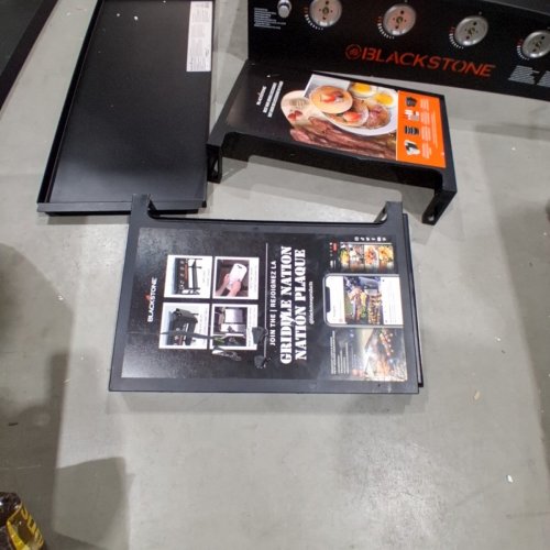 BLACKSTONE ROLLING 36" PROPANE GRIDDLE/GRILL WITH COVER AND FOLDING SHELVES - 66" X 27" X 36" - BLACK - (MODEL: 2177CA) image 7