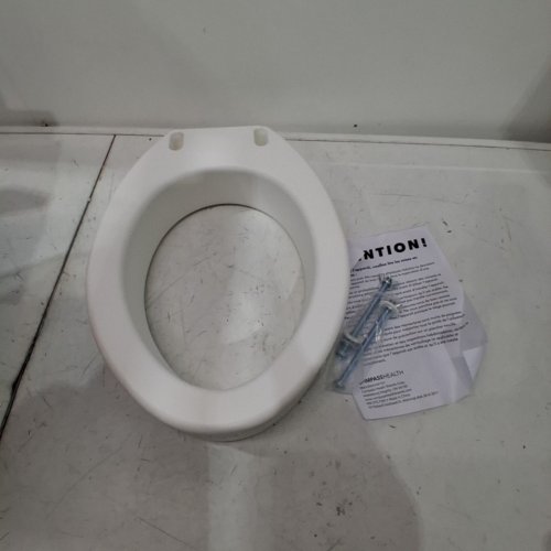 CAREX HEALTH BRANDS ELONGATED TOILET SEAT ELEVATOR - 300LBS CAP - 3.5" - WHITE (MODEL: B30800) image 2