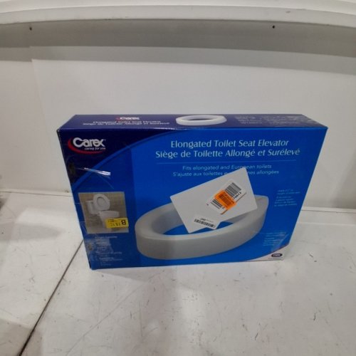 CAREX HEALTH BRANDS ELONGATED TOILET SEAT ELEVATOR - 300LBS CAP - 3.5" - WHITE (MODEL: B30800) image 3