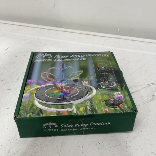 AISITIN SOLAR FOUNTAIN PUMP, 3.5W, 7" ROUND, WITH ATTACHMENTS. image 3