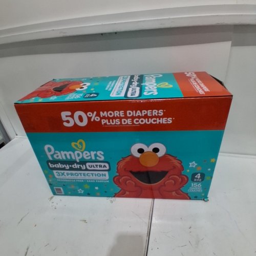 156PK PAMPERS BABY DRY ULTRA 3X PROTECTION DIAPERS - SIZE 4 image 3