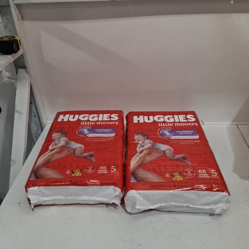 132PK HUGGIES LITTLE MOVERS DIAPERS - SIZE 5 image 2
