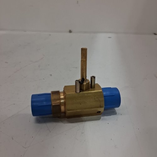 MCC BRASS REFRIGERANT COOLANT WATER VALVE- BRASS AND BLUE (MODEL: 2219) image 4