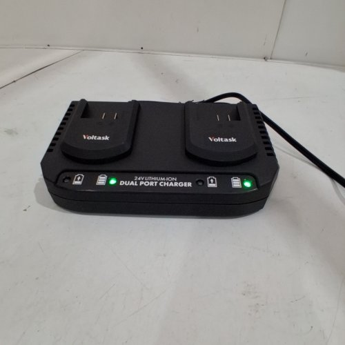 VOLTASK 24 V LI-ION DUAL PORT BATTERY CHARGER - 120 V - 60HZ - BLACK (MODEL: BC2622S) image 2