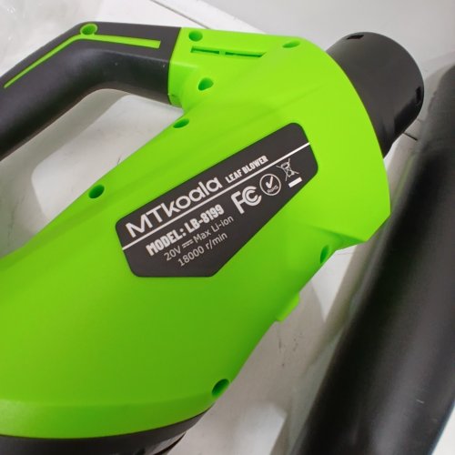 MTKOALA CORDLESS LEAF BLOWER - 20 V - GREEN/BLACK (MODEL:LB-8199) image 3