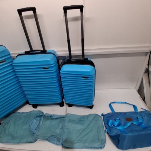 7PC AKLSVION LUGGAGE SET - 20", 24", 28" - LIGHT BLUE image 3