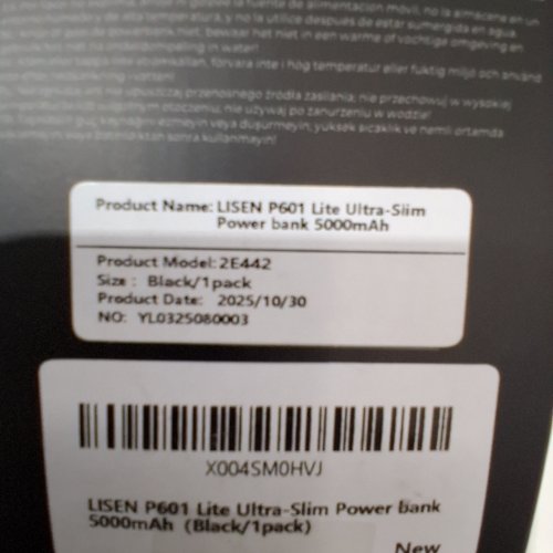 LISEN ULTRA SLIM MAGSAFE POWER BANK - 5000 MAH - 18WH - BLACK (MODEL: 2E422) image 3