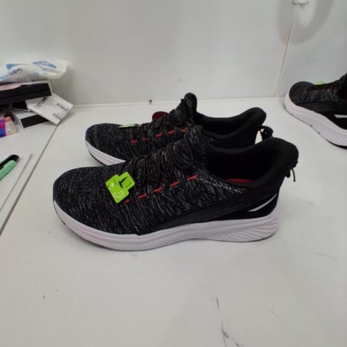 MENS ATHLETIC WORKS ATHLETIC RUNNING SHOES - 10W - HEATHER BLACK image 5