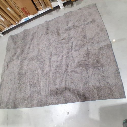 RECTANGULAR AREA RUG WITH NON-SLIP BACKING - 6FT X 7.5FT - GREY image 2