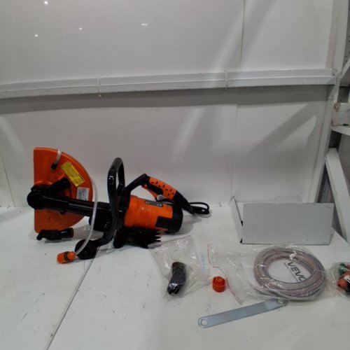 ELECTRIC CONCRETE SAW WITH 15A MOTOR WATER LINE PUMP - 12" BLADE - 4.5" MAX CUTTING DEPTH - 1800W - ORANGE (MODEL: DC305) image 3