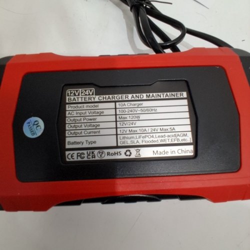 CAR BATTERY CHARGER & MAINTAINER -12V- RED/BLACK (MODEL: H-6CS) image 4