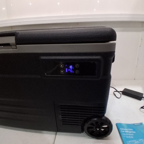 EUHOMY PORTABLE APP CONTROL DUAL-ZONE ADJUSTABLE COOLING REFRIGERATOR FREEZER / COOLER WITH HIGH-EFFICIENCY FROST-FREE COMPRESSOR / LCD DIGITAL CONTROL / HANDLE & WHEELS - 75QT - BLACK / GREY (MODEL: U75 / CF011-75BL-CAEH) image 2