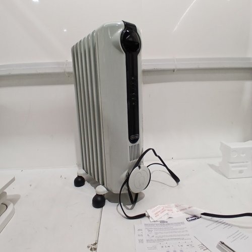 DELONGHI RADIAS OIL FILLED RADIATOR, ECO DIGITAL FULL ROOM RADIANT ELECTRIC SPACE HEATER - LIGHT GREY (MODEL:TRRS0715ECA) image 3