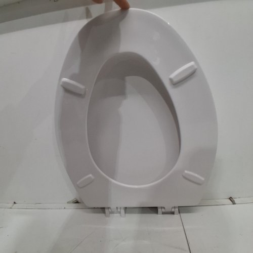 CENTOCO HEAVY DUTY MOLDED PLATIC ELONGATED CLOSED FRONT TOILET SEAT, WHITE (MODEL: DS900-001) image 3